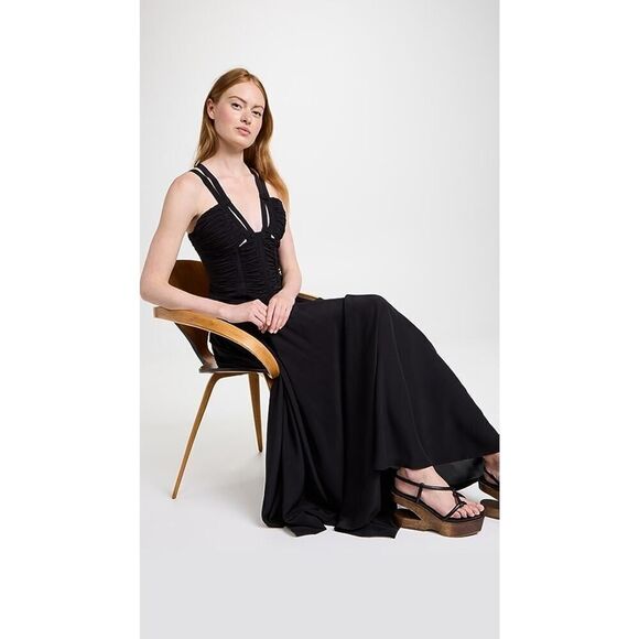 Ulla Johnson Anya silk Gown Noir US12 - Picture 5 of 13